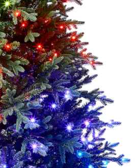 7.5ft. Pre-Lit Laurel Pine Artificial Christmas Tree, Multicolor Twinkly™ LED Lights