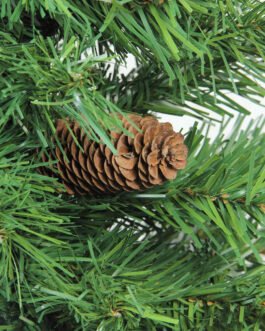 7.5′ Medium Dakota Red Pine Artificial Christmas Tree with Pinecones – Unlit